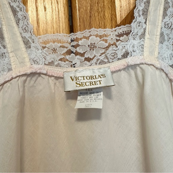 Victoria’s Secret gold label night gown 100% cotton lace trim S true vintage - Picture 7 of 8